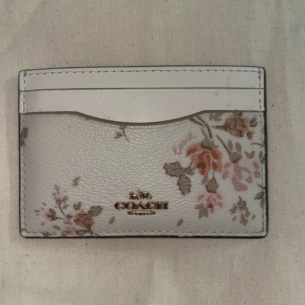 Coach Floral Card Holder